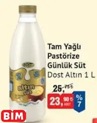 DOST ALTIN TAM YAĞLI PASTÖRİZE GÜNLÜK SÜT DOST ALTIN TAM YAĞLI PASTÖRİZE GÜNLÜK SÜT